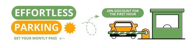 Effortless Parking Services with Discount Twitterデザインテンプレート