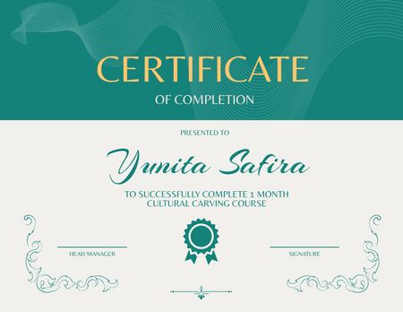 Certificate 11x8.5 in Certificate Tasarım Şablonu