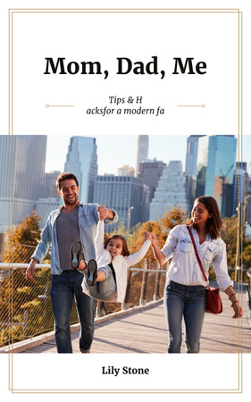 Parents Spending Time with Daughter Book Cover Design Template