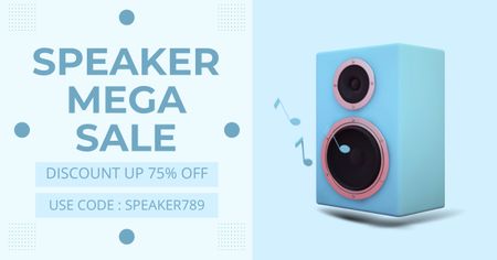 Platilla de diseño Promo of Modern Speakers Sale Facebook AD