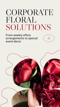 Εταιρικές Λύσεις Floral για κάθε περίσταση Instagram Story Πρότυπο σχεδίασης