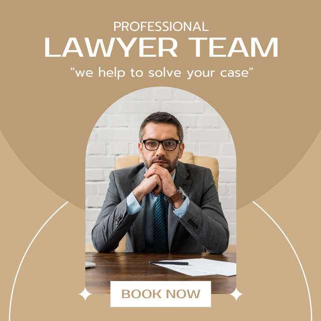 Designvorlage Professional Lawyer Team Services Offer für Instagram