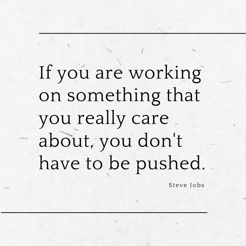 Quote about Work Passion Instagram tervezősablon