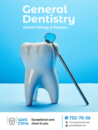 Dentistry Services Offer Poster US Design Template