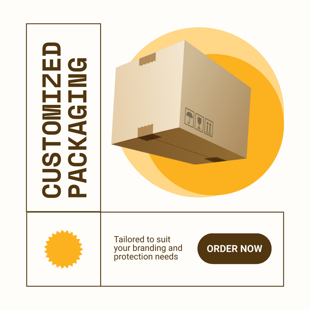 Modèle de visuel Packaging and Delivery Services - Instagram