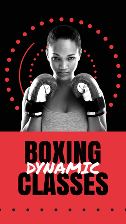 Discount For New Members Of Boxing Classes Instagram Video Story Design Template