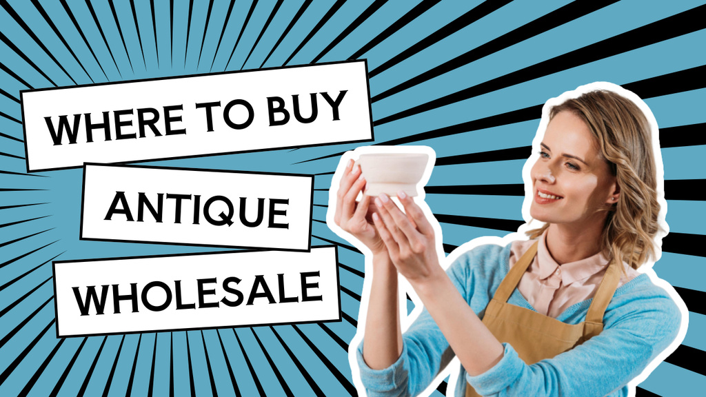 Wholesale Sale of Antique Goods Youtube Thumbnail – шаблон для дизайна
