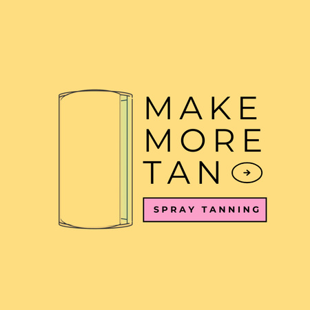 Tanning Spray Service in Luxury Beauty Salon Animated Logo Design Template