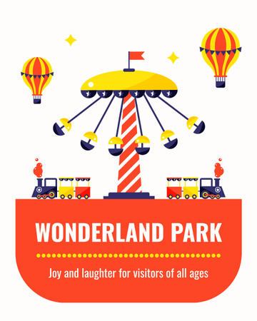 Joyful Amusement Park For Every Visitor Instagram Post Vertical Design Template