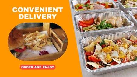 Swift Delivery Service From Fast Restaurant Full HD video Design Template