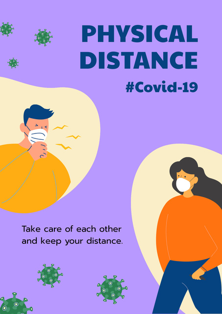 Protect for Covid-19  Poster – шаблон для дизайна