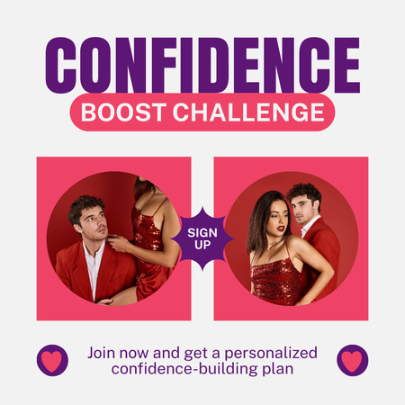 Building Confidence in Relationship Instagram AD Design Template