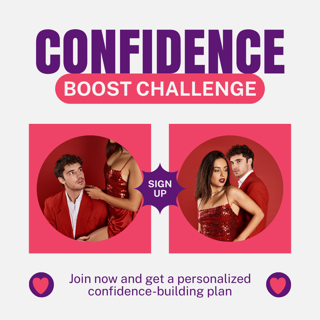 Building Confidence in Relationship Instagram AD Πρότυπο σχεδίασης
