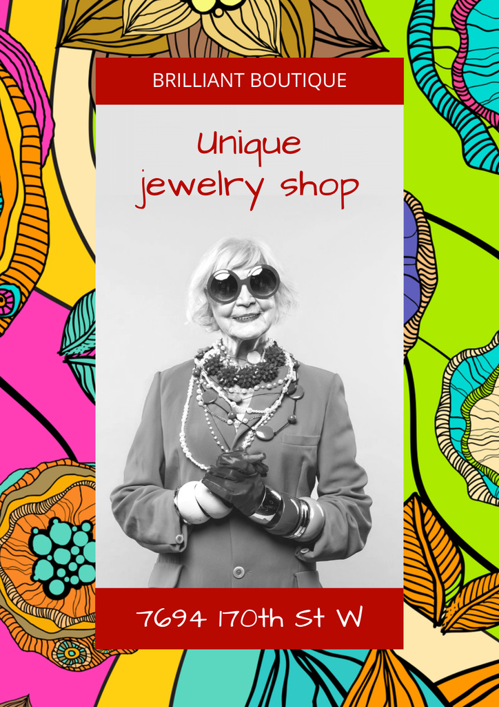 Jewelry Shop Ad Poster Modelo de Design