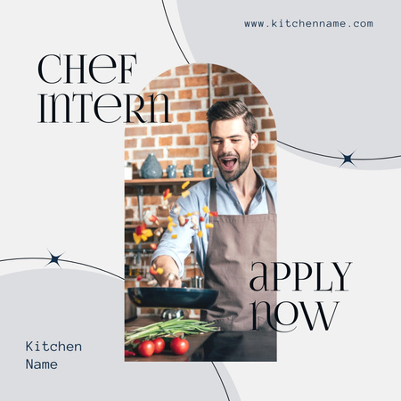 Chef Internship Offer  Instagram Tasarım Şablonu