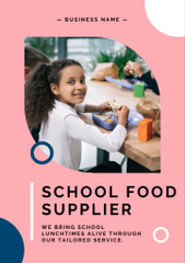 School Food Ad with Pupil eating in Canteen