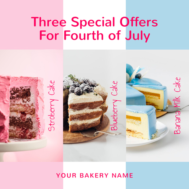 Collage of Special Cakes Assortment Instagram – шаблон для дизайну