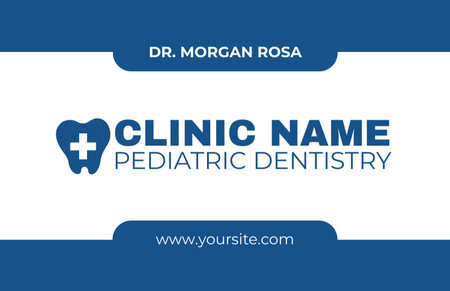 Designvorlage Offer of Pediatric Dentistry für Business Card 85x55mm