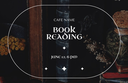 Books Reading Event in Cafe Flyer 5.5x8.5in Horizontal Šablona návrhu