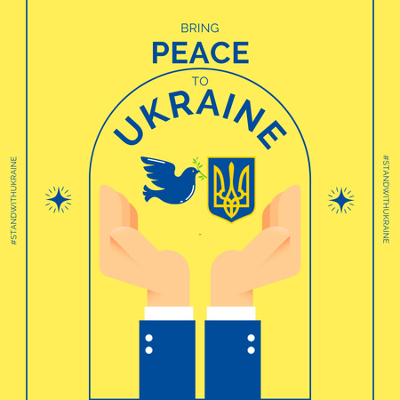 Hozz békét Ukrajnának Instagram tervezősablon