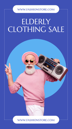 Ontwerpsjabloon van Instagram Story van Fashionable Clothing For Elderly Sale Offer