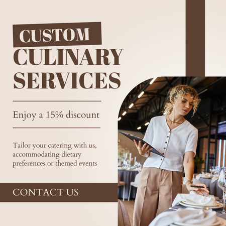 Catering Service Advertisement Instagram Design Template