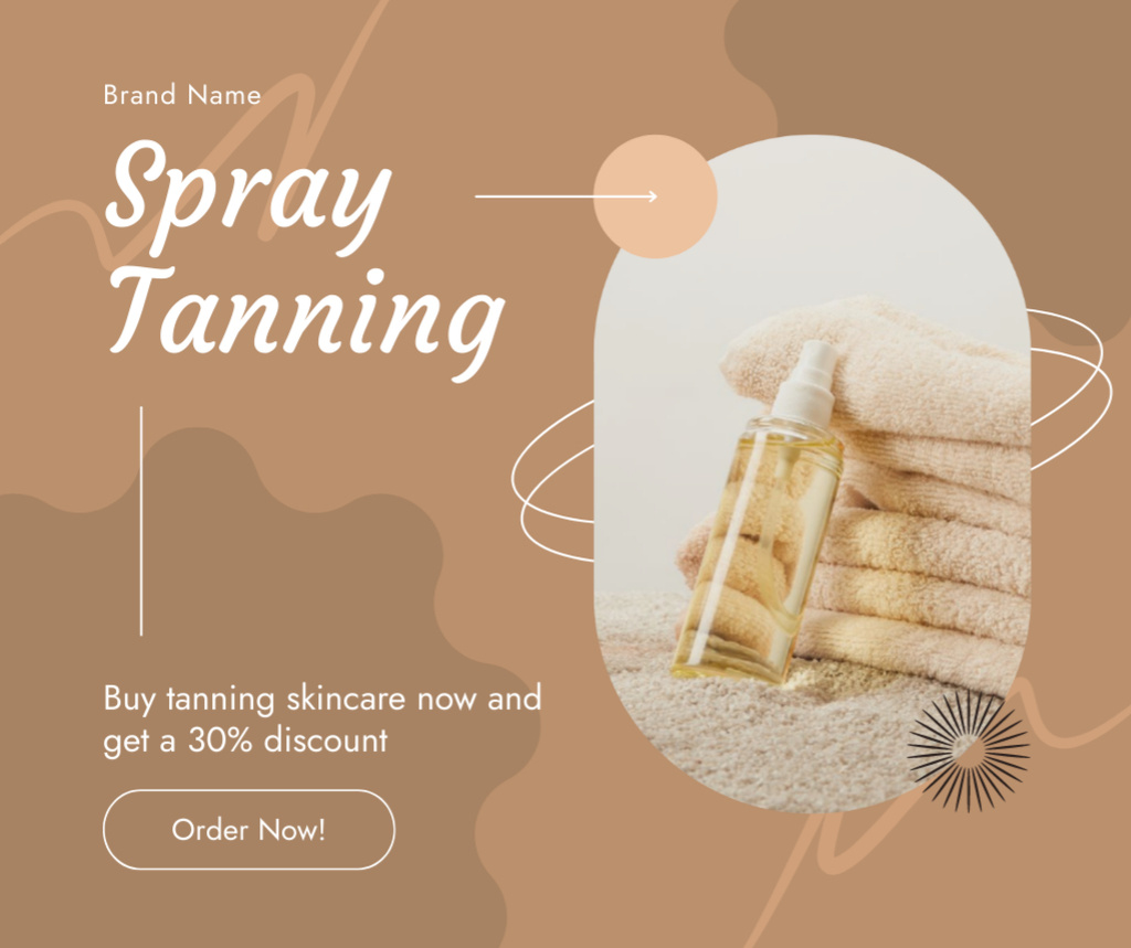 Designvorlage Tanning Spray Promo für Facebook