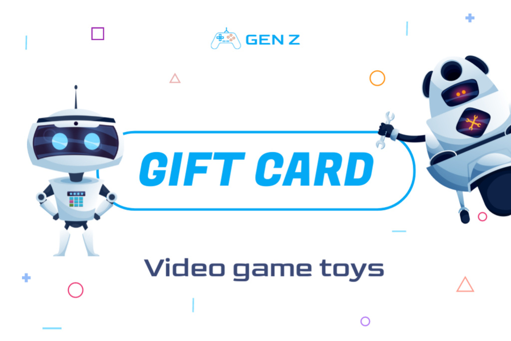 Video Game Toys Ad Gift Certificate Šablona návrhu