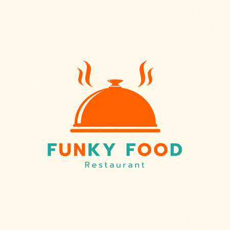 Restaurant Ad with Hot Dish Logo Design Template