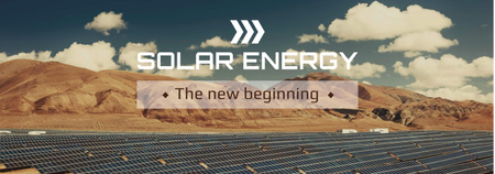Energy Supply Solar Panels in Rows Tumblr Design Template