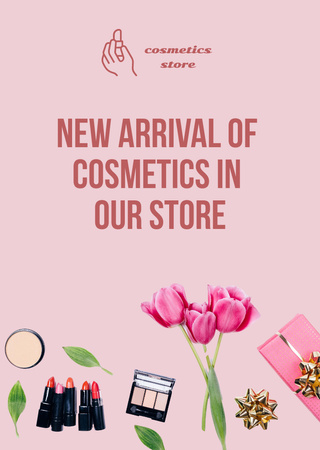 New Collection of Cosmetics Promotion Flyer A6 – шаблон для дизайна