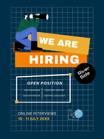 Poster hiring IT specialist Poster US – шаблон для дизайна