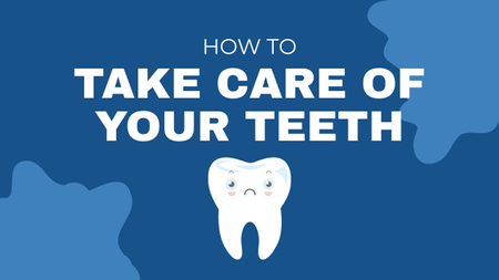 Tips for Taking Care of Teeth Youtube Thumbnail Design Template