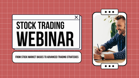Webinar about Work of Stock Markets Youtube Thumbnail Design Template