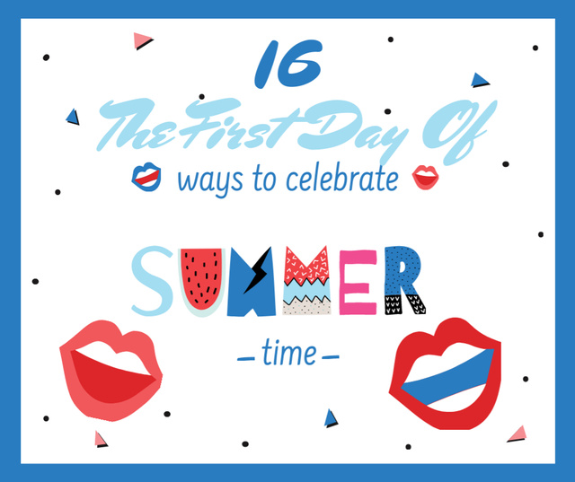 Platilla de diseño Vacation collage for First Day of Summer Facebook