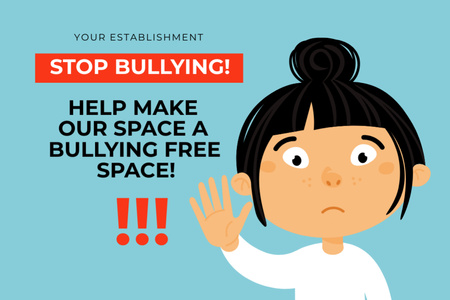 Awareness of Stop Bullying Postcard 4x6in Design Template