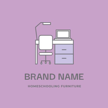 Oznámení o prodeji studentského nábytku a vybavení Animated Logo Šablona návrhu