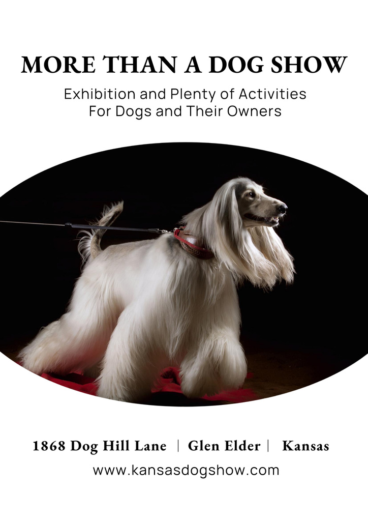 Dog Show in Kansas Announcement Poster B2 tervezősablon