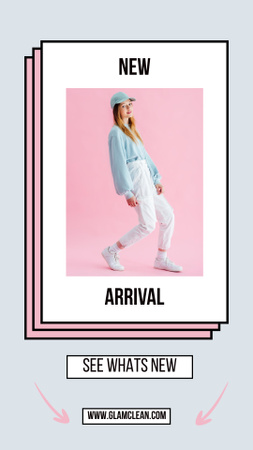 Female Fashion Clothes Ad Instagram Story Design Template