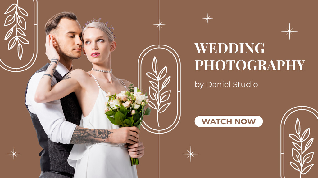 Designvorlage Wedding Photography Studio Proposal für Youtube Thumbnail