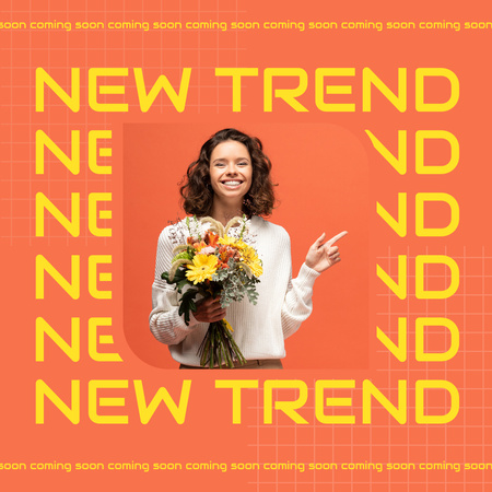 Plantilla de diseño de Nueva tendencia de moda en naranja Instagram 