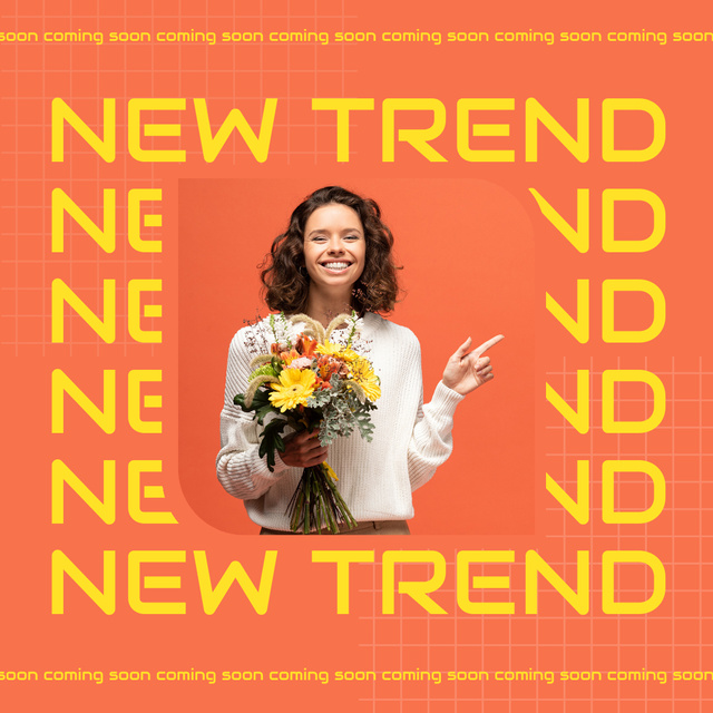 Plantilla de diseño de New Fashion Trend on Orange Instagram 