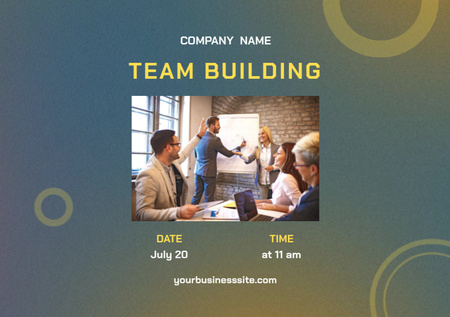 Job Training Announcement with Colleagues Flyer A5 Horizontal Design Template