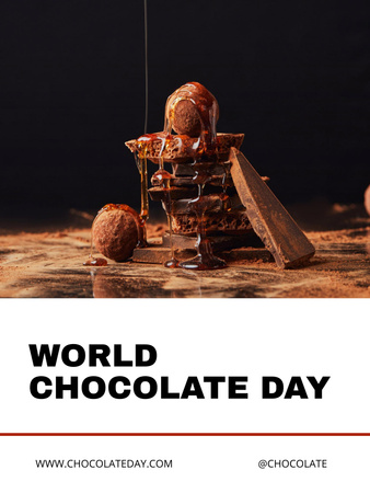 World Chocolate Day Announcement Poster 36x48in Design Template