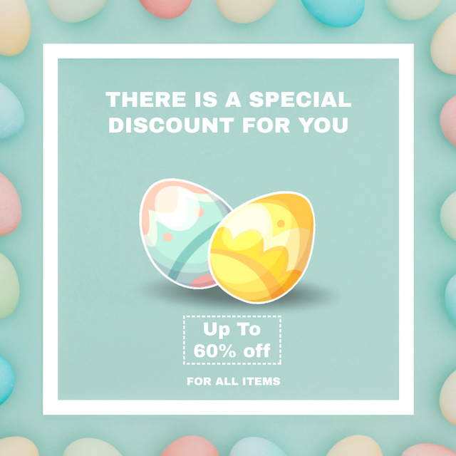 Ontwerpsjabloon van Instagram van Easter Day Special Discount