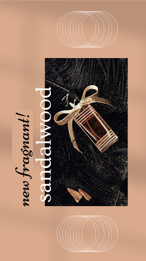 Szablon projektu Fragrance Offer with Perfume Bottle with Ribbon Instagram Story