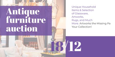 Antique Furniture Auction Image – шаблон для дизайну
