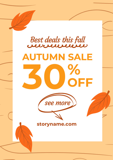 Captivating Autumn Discounts Poster Design Template