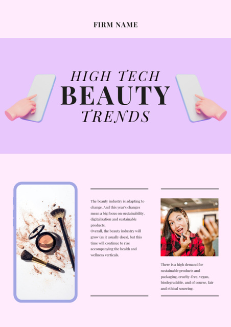 Plantilla de diseño de Beauty Trends Ad Newsletter 