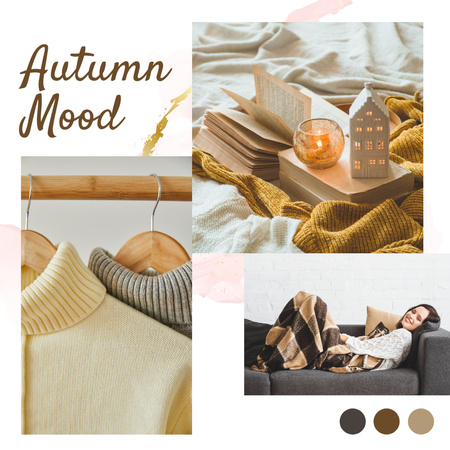 Pastel Collage for Fall Mood Inspiration Instagram Design Template